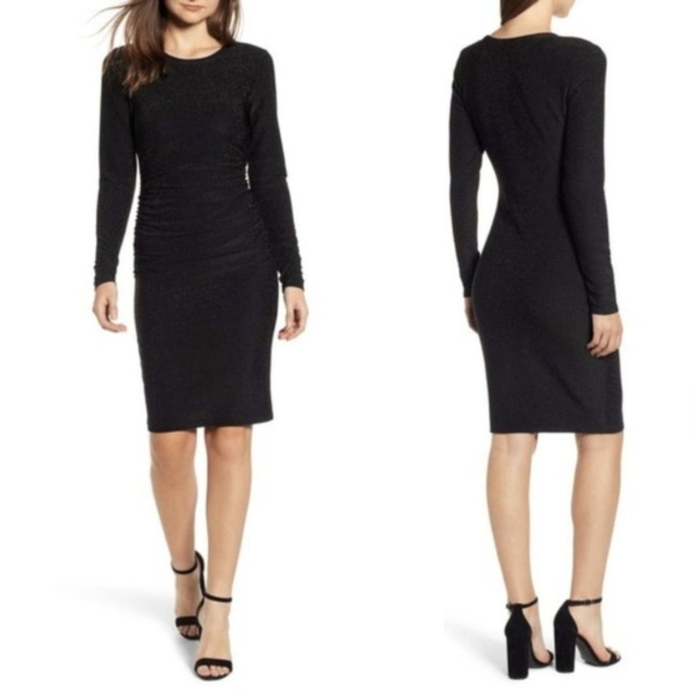 Chelsea 28 Metallic Shiny Straight L/S Dress M